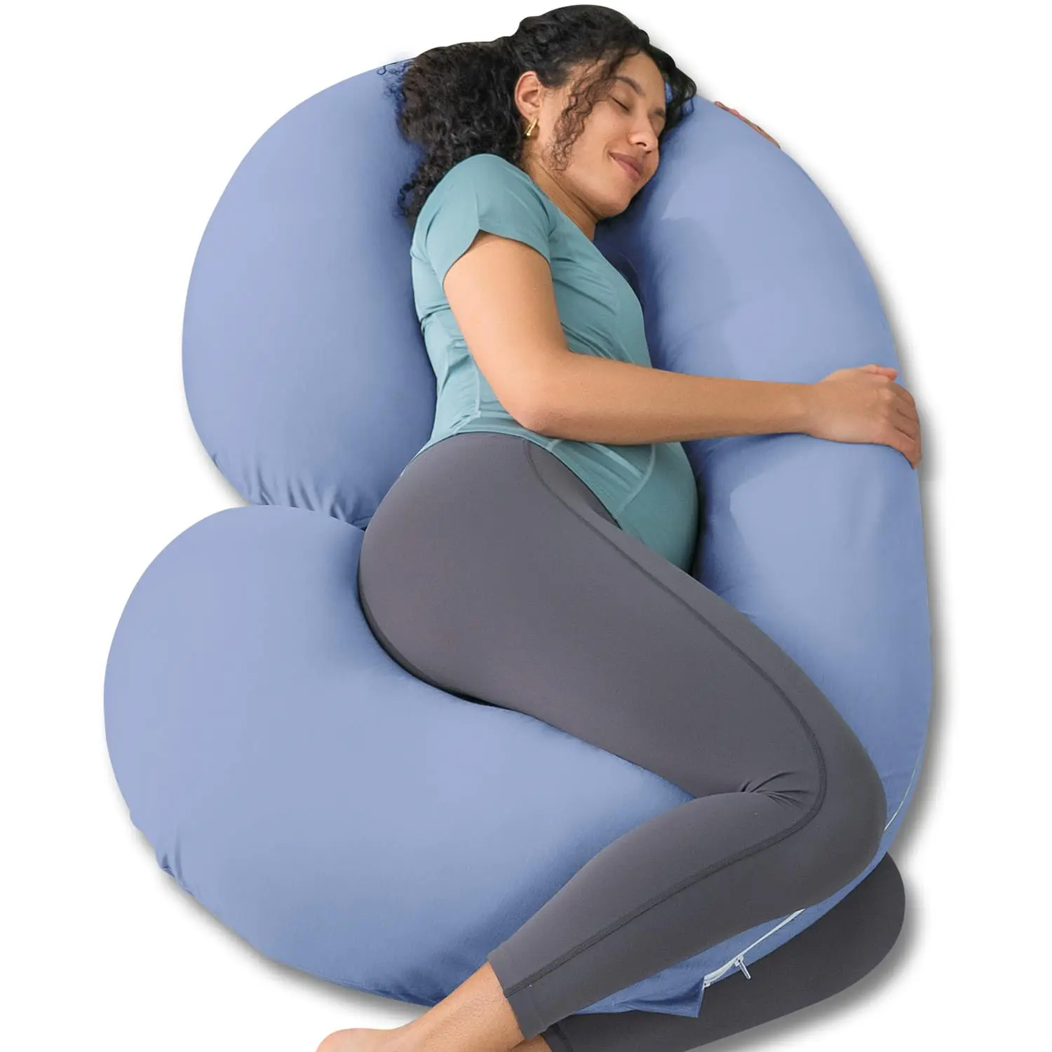 INSEN Cooling Pregnancy Pillow, Maternity Pillow for Pregnant Women(Cooling Blue)