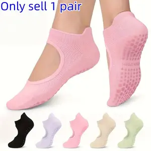 Women's Non-Slip Pilates Yoga Socks, Open-Toe Sports Socks Athletic Socks with Arch Support, Breathable for Exercise Ballet Dancing Dance Socks, Multiple Colors, Non Binding Socks