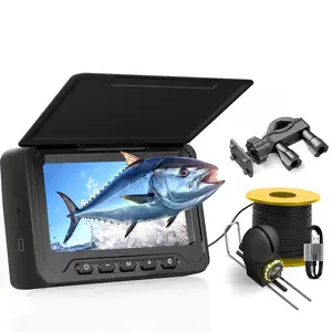 Underwater Fishing Camera with Infrared Night Vision Light Portable Fish Finder 65ft Cable 4.3 Inch IPS & HD Lens for Ice Lake Boat Kayak Ocean Fishing 100kg Capacity 2000mAh Battery