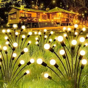 Solar Powered Garden Light, 16 LED Solar Garden Light Head, Outdoor Waterproof LED Light, Garden Decorative Lighting, Garden Decoration Spherical Light for Holiday Party
