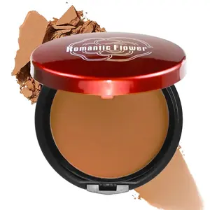 6 Shades Dark Matte Pressed Powder, Face Makeup Beauty Powder Cake, Waterproof, Long Lasting, Skin Friendly, Contour Compact Powder