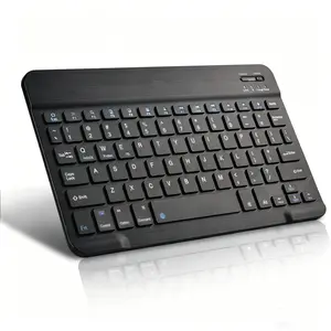 Ultra-Slim Small Bluetooth Keyboard for iPad, Portable Rechargeable Wireless Keyboard for iPad Air, iPad Pro, iPad mini iPhone Android Samsung Tablet Cell Phone Smartphone (1 Pack)