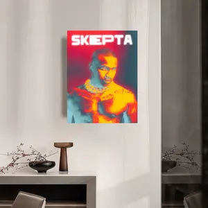 Painting Calligraphy Minimalist Inner Frame Painting Elevate S-skepta Your Space Light Luxury Inner Frame Decor Fred Create a Premium Home Vibe No Singer Drilling Needed Easy to Hang HD Again Art Inner Frame