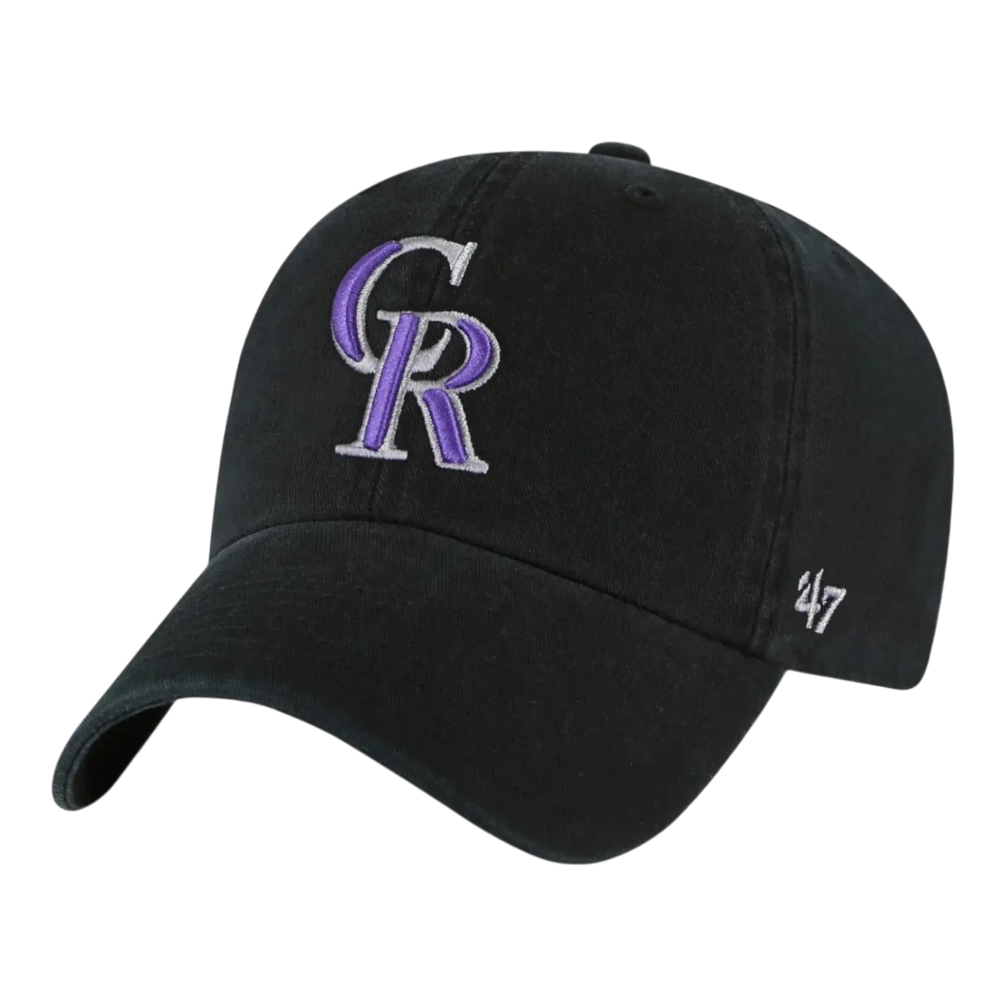 47 Brand Clean Up Colorado Rockies Strapback in Black | Adjustable Cap