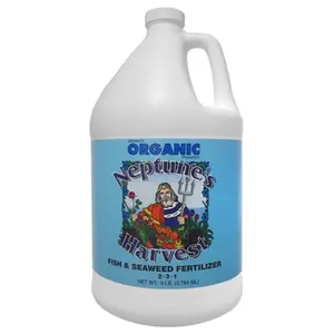 Neptunes Harvest 142 oz Blue Label Gallon Fish Seaweed Blend Fertilizer - Pack of 4