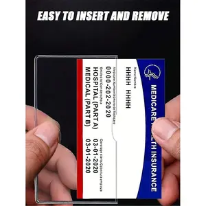 10 Packs Social Security Card Protector Sleeves - Waterproof 31 Mil Soft Clear Card Sleeves For SSN Card Medicare Card And Card Protection Gifts For Card Holder Wallet Business Card Holder Credit Card Holder Id Card Holder Women For Women For Men Card