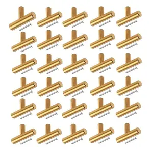 Modern Rectangular Cabinet Knobs and Pulls, Door Hardware, 50mm Long Single Hole Door Handles with Screws, Easy Installation, Simple Design