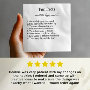 Custom Fun Facts Trivia Napkin