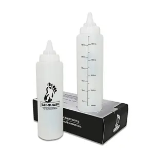 The Sasquash Squirt Bottle - Professional Grade 33 oz Large Smash Burger Griddle Squeeze Bottle - One Handed Screw Cap for Sauces, Oil, Condiments, Water - Set of 2