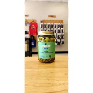 Pickles - Okra Jar - Traditional Flavor - Savory and Tangy - Ideal for Cooking and Serving