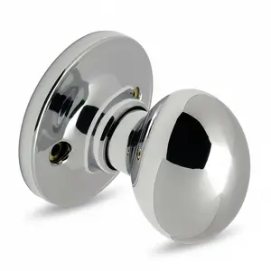Somerset Dummy Door Knob, Polished Chrome