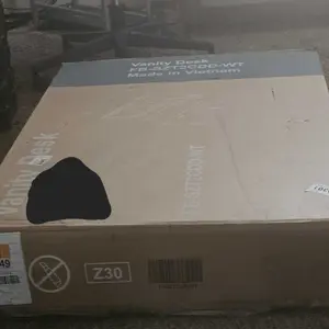 White Vanity Desk with Lighted Mirror & Power Outlet, Makeup Vanity with Drawers, Holder for Bedroom Girls