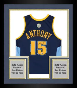 Framed Carmelo Anthony Denver Nuggets Autographed Navy Blue Mitchell & Ness 2006-2007 Authentic Jersey - Fanatics Authentic Certified
