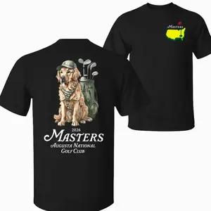 Goft Dog Shirt 2026 Retro Golden Retriever T-Shirt/Sweatshirt/Hoodie, Funny Gif Cute Dog Golf Lover Gift, Golfer Fan, Master Golf, Augusta National Golf Club