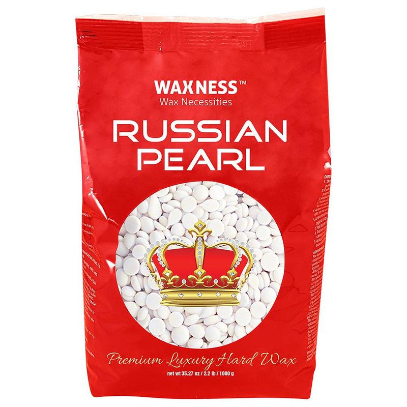 WAXNESS Polymer Blend Premium Luxury Hard Wax Beads Russian Pearl 2.2lb