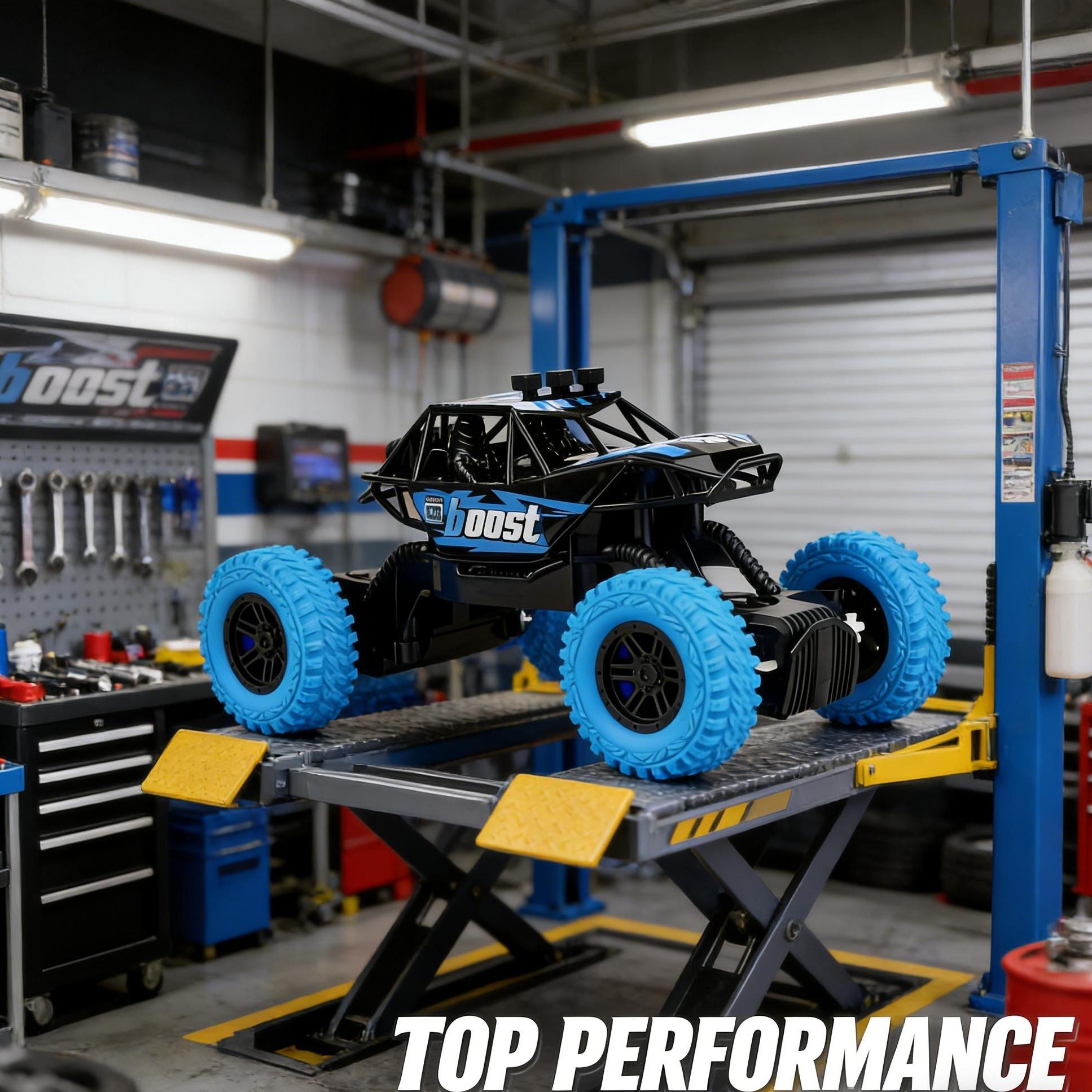 Blue Tires 4WD RC Crawler, All-Terrain Remote Control Vehicle,Fun Toy Gift for Kids' Birthday, Easter, Carnival, Holiday,Graduation gift