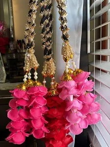 Bridal Floral Paranda | Punjabi Hair Accessory | Wedding & Party Braid Tassel (3 Colors)