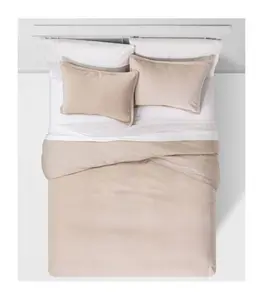 Full/Queen Solid Velvet Duvet & Sham Set Birch - Threshold