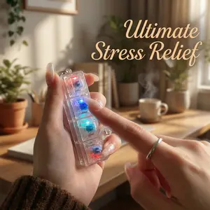 Tetris 4-Key Mechanical Tester Keychain – Press & Pop for Stress