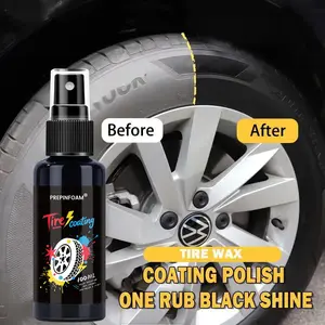 Tire Gloss Enhancer, Durable Tire Shine Protector Wax, Long-Lasting Brightening, Car Tire Plastic Rubber Coating Polish Maintenance Solution