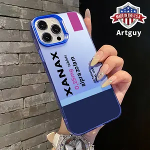 Suitable For iPhone 16 E 15 Pro Max Plus 14 13 12 11 X XR Xanax Tablets Durable shockproof Anti-Scratch PC Protective Case