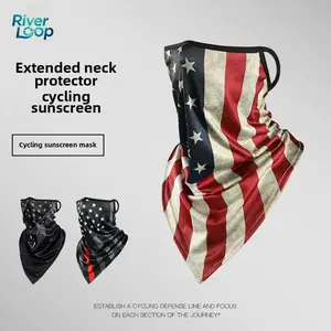 Summer Sun Protection Cycling Mask Men's Ice Silk Sun Protection Headscarf Cycling Face Towel Neck and Ear Protection Triangular Binder