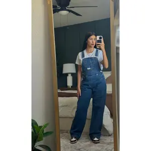 90s Retro Utility Denim Twill Overall
