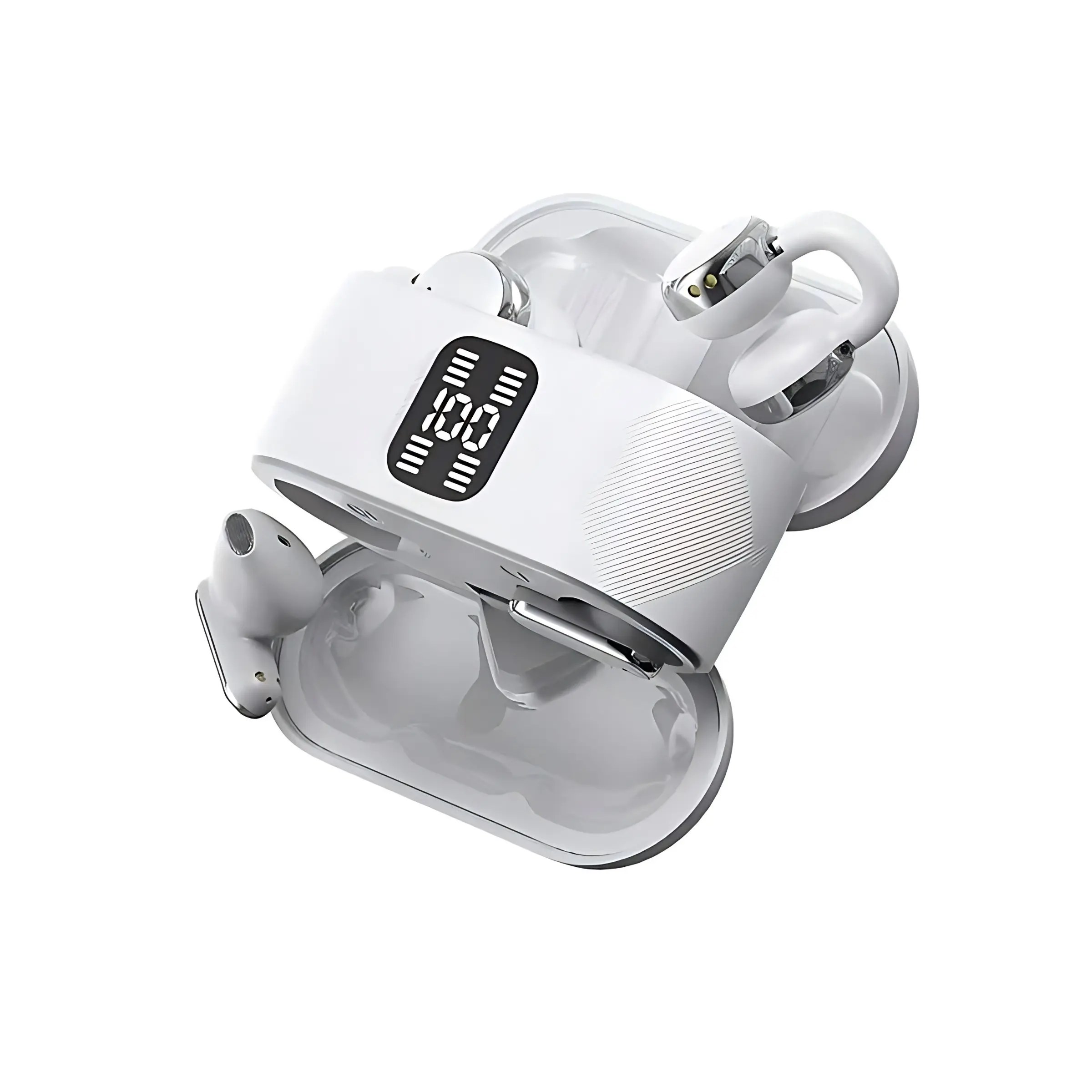 Latest Bluetooth-compatible Earphones Set, 4-Piece Enc Noise Cancellation, High-Fidelity Sound, Type-C Fast Charging, Auto Pairing Function, True Wireless Earphones