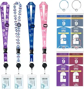 4 Pack Cruise Lanyards Retractable Cruise Lanyard for Cruise Ship Cards with  ID Holders, Luggage Tags and Holders Cruise Essentials Carnival Cruise Lanyard for  Cruises