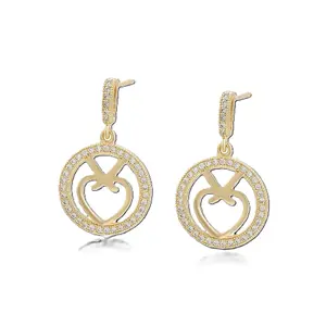Gold Plated Hoop Earrings - Elegant Design with Gold Plating and Secure Clasp - 14K gold plated color heart earrings, and let your confidence shine!