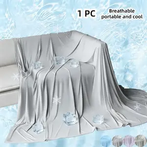 Ultra-Soft Nylon Cooling Blanket, Breathable and Durable, Perfect for Hot Sleepers, Home Office Dorm Decor, Spring Summer Bedding