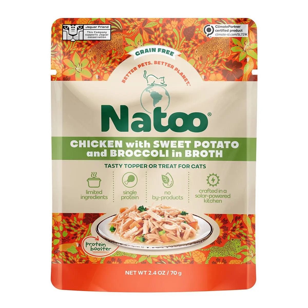 For Cats: Chicken with Sweet Potato and Broccoli in Broth (20 pack)