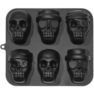 Halloween Skull Cake Pan  Large Size Skull Baking Molds,Baking Skull Cake Molds for , Pudding,Cakes,Jello, Candy, Black