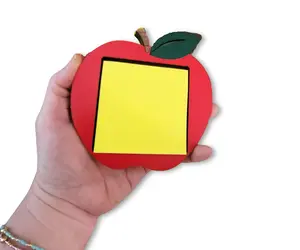 Personalized Apple Sticky Note Holder | Teacher Appreciation Gift | Handmade Desk Decor