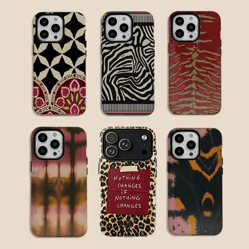 Abstract retro art Phone Case Magnetic Compatible, for iPhone 17 16e 16 15 14 13 12 11 Pro MAX Air Pro Max Plus Double-layer Cover