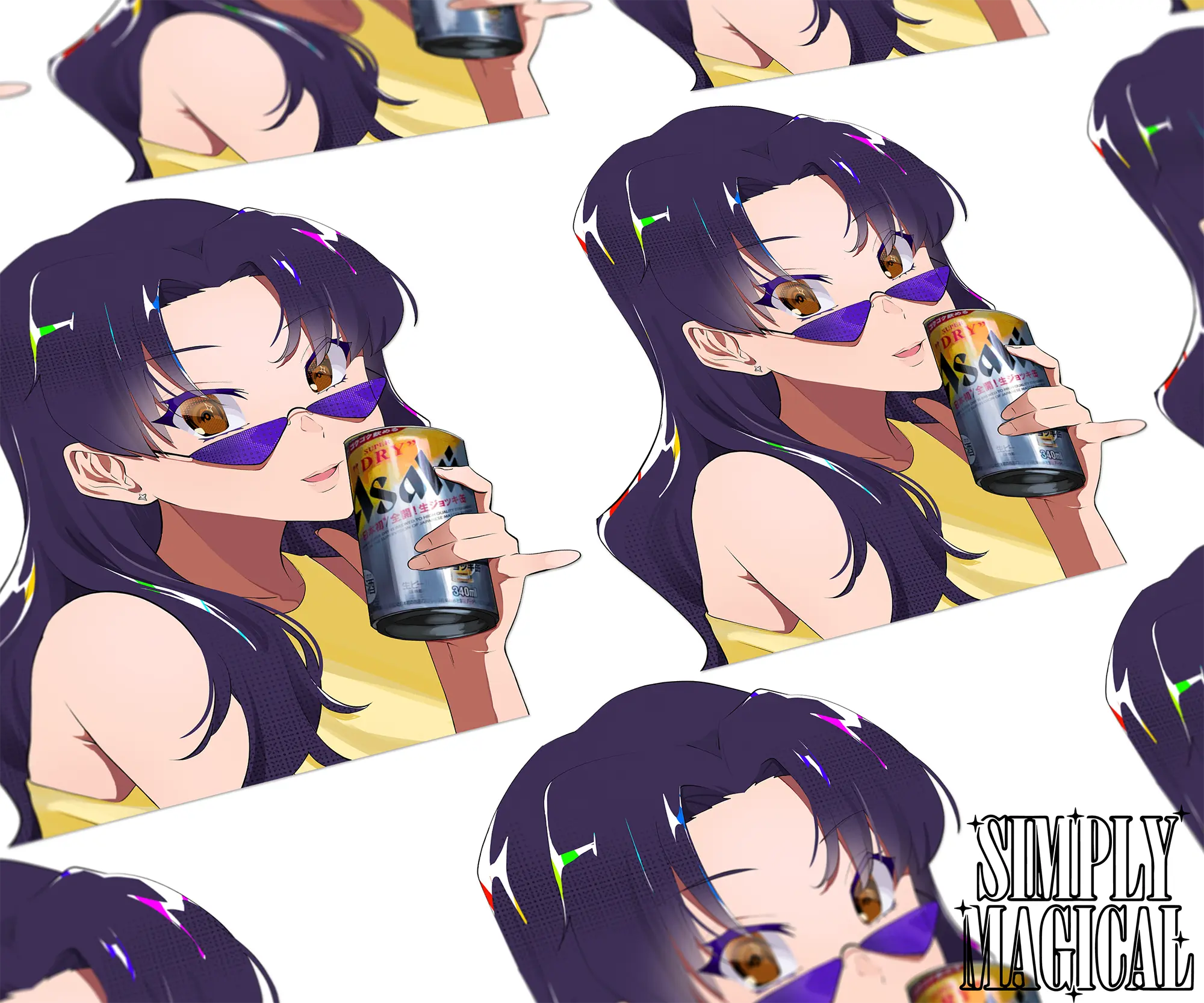 Evangelion Color Pop Vinyl Automotive Decals / Car Sticker (UV and Water Resistant)