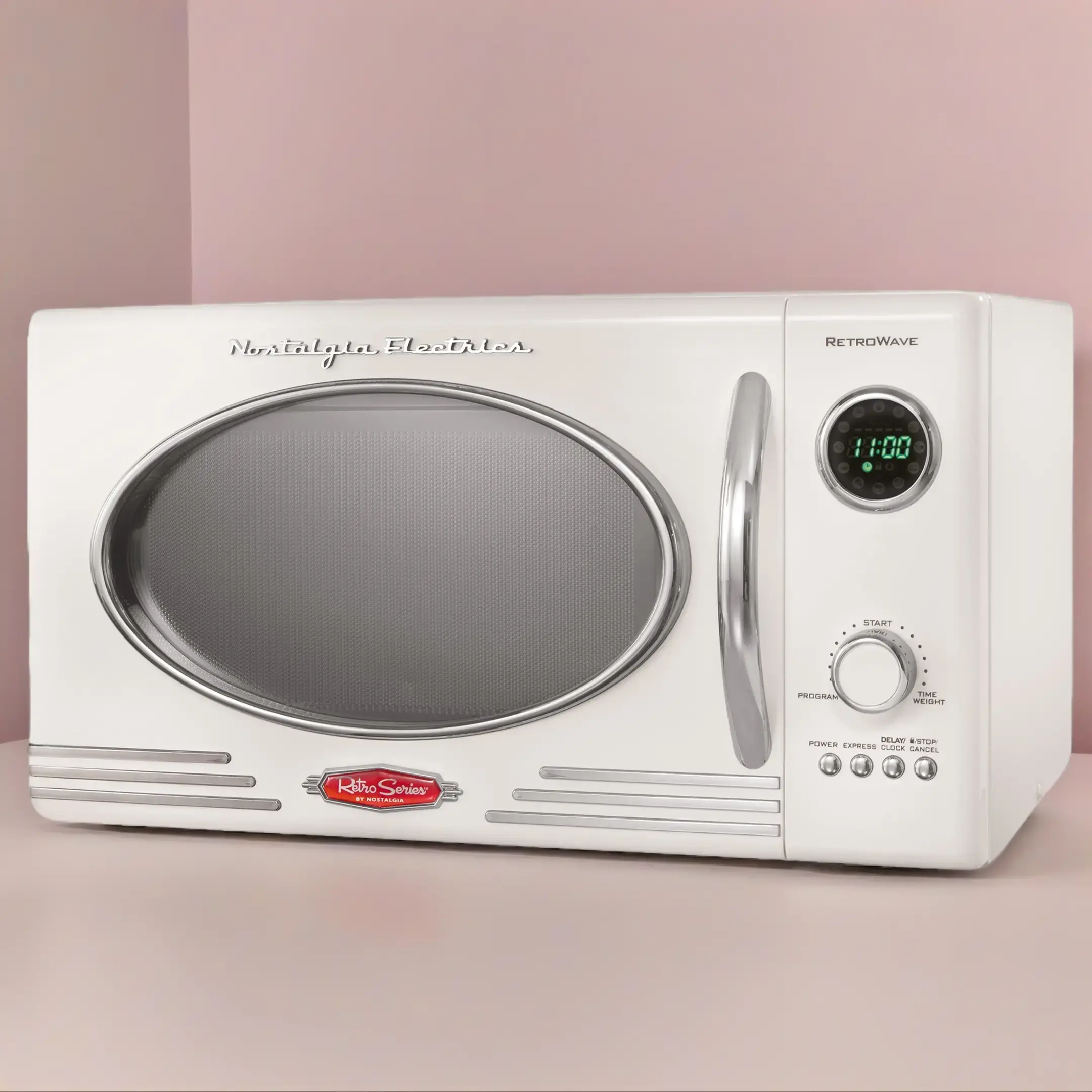 Retro 0.9 Cubic Foot 800-Watt Countertop Microwave Oven - Ivory, RMO4IVY Retro 0.9 Cubic Foot 800-Watt Countertop Microwave Oven - Ivory, RMO4IVY