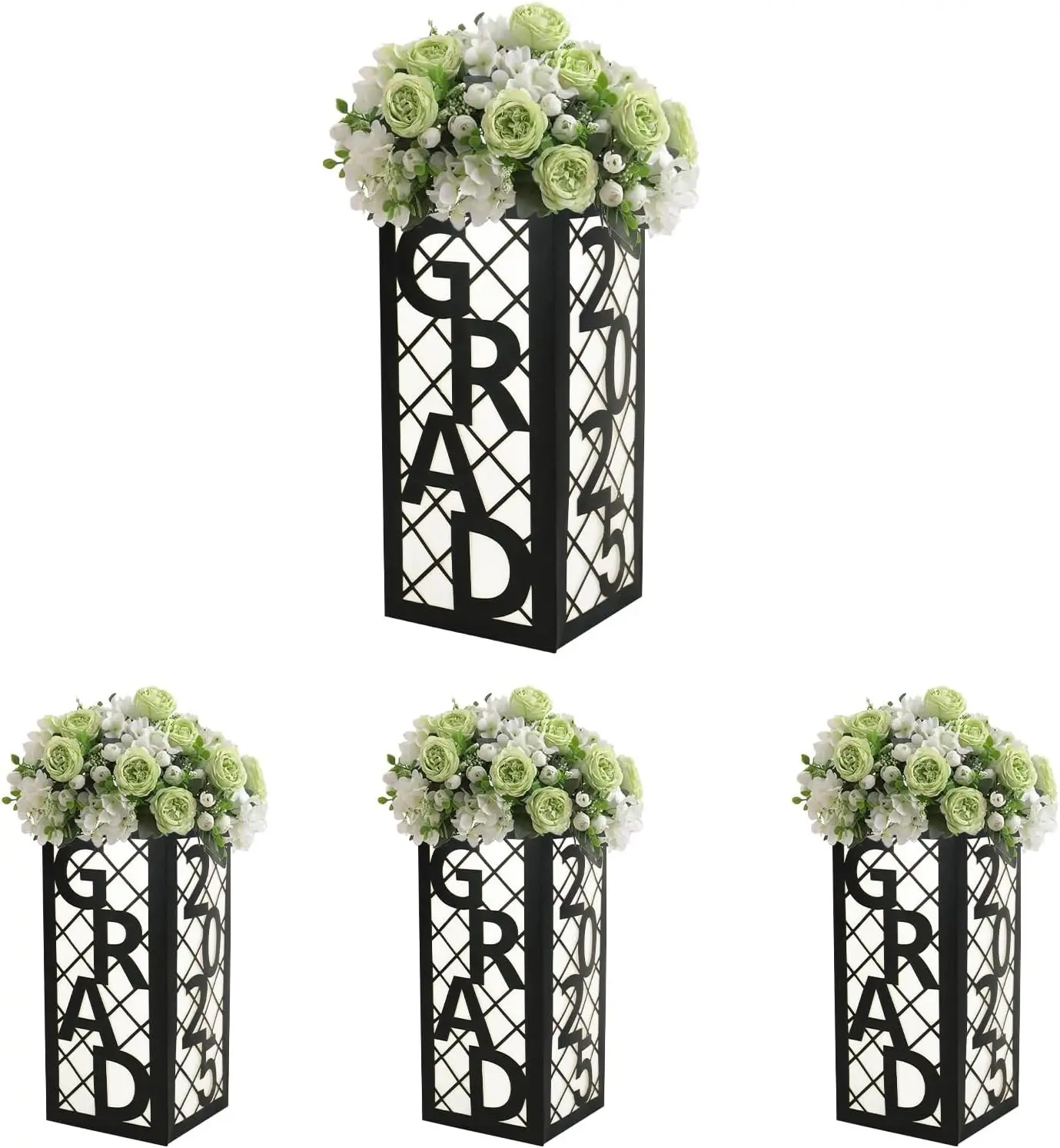 2025 Graduation Table Decorations 4Pcs Table Centerpiece Boxes Grad Lantern Photo Props for School College Graduation Party