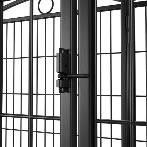 Heavy Duty 8-Panel Metal Dog Playpen with Door, 32" Indoor/Outdoor Pet Exercise Pen for Large, Medium & Small Dogs, Foldable Puppy Fence for Yard, Camping, Home - Easy Setup Portable Kennel