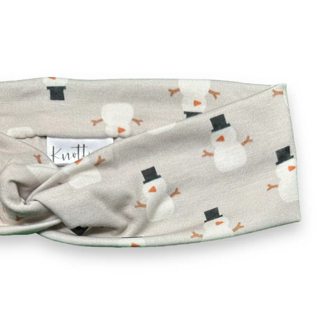 Winter Snowmen Knotties Headband