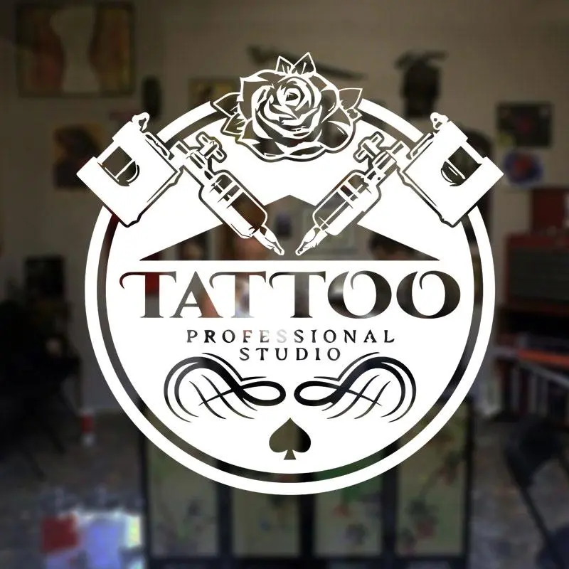 Wall Decal Art Tattoo Studio Vinyl Sticker Salon Window Stickers Wall Decor Modern Vinilos Paredes Self Adhesive Decoration F869