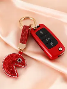 Large Handmade Pac-Man Ornament, Cute Minimalist Style, Perfect for Women and Kids, Ideal for Bags, Keys, Car Keychains, Phone Chains,Valentine's Day,lovers