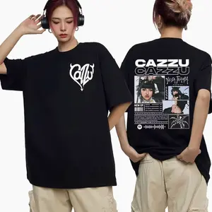 Singer Cazzu Tour 2025 Harajuku Tees Men Women Fashion T-shirt Summer Casual Hip-hop Hipster Cotton Unisex T-shirt Streetwear 4YG