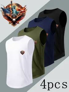 Men's Fashion Business Casual Vest Set, Breathable Polyester Fabric, Slim Fit, All Seasons, Geometric Pattern, Holiday Gift