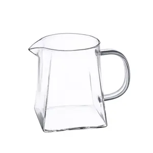 Small Glass Pitcher, 12 Ounces Glass Milk Pitcher, Glass Creamer Pitcher, Glass Tea Pitcher