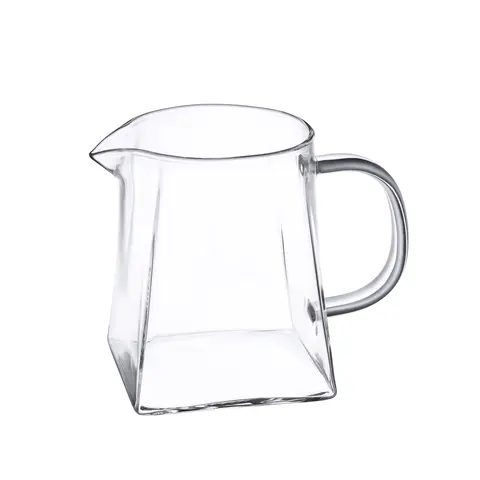 Small Glass Pitcher, 12 Ounces Glass Milk Pitcher, Glass Creamer Pitcher, Glass Tea Pitcher
