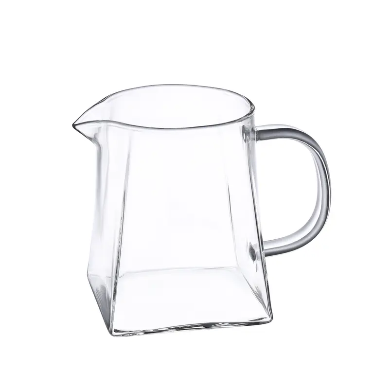 Small Glass Pitcher, 12 Ounces Glass Milk Pitcher, Glass Creamer Pitcher, Glass Tea Pitcher