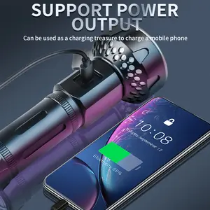 Flashlights High Lumens Rechargeable, 1500 Lumens Super Bright Flashlight, 13 Modes LED Powerful Flashlight, IP4 Waterproof Aluminum Alloy Versatile Tactical Flashlight for Emergencies Hiking Camping