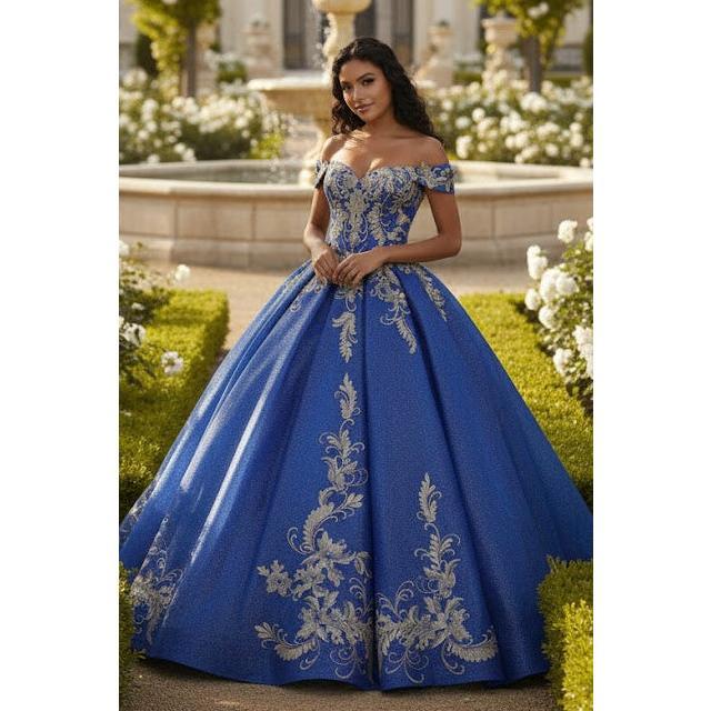 Black And Gold Quinceanera Dresses Off Shoulder Ball Gown