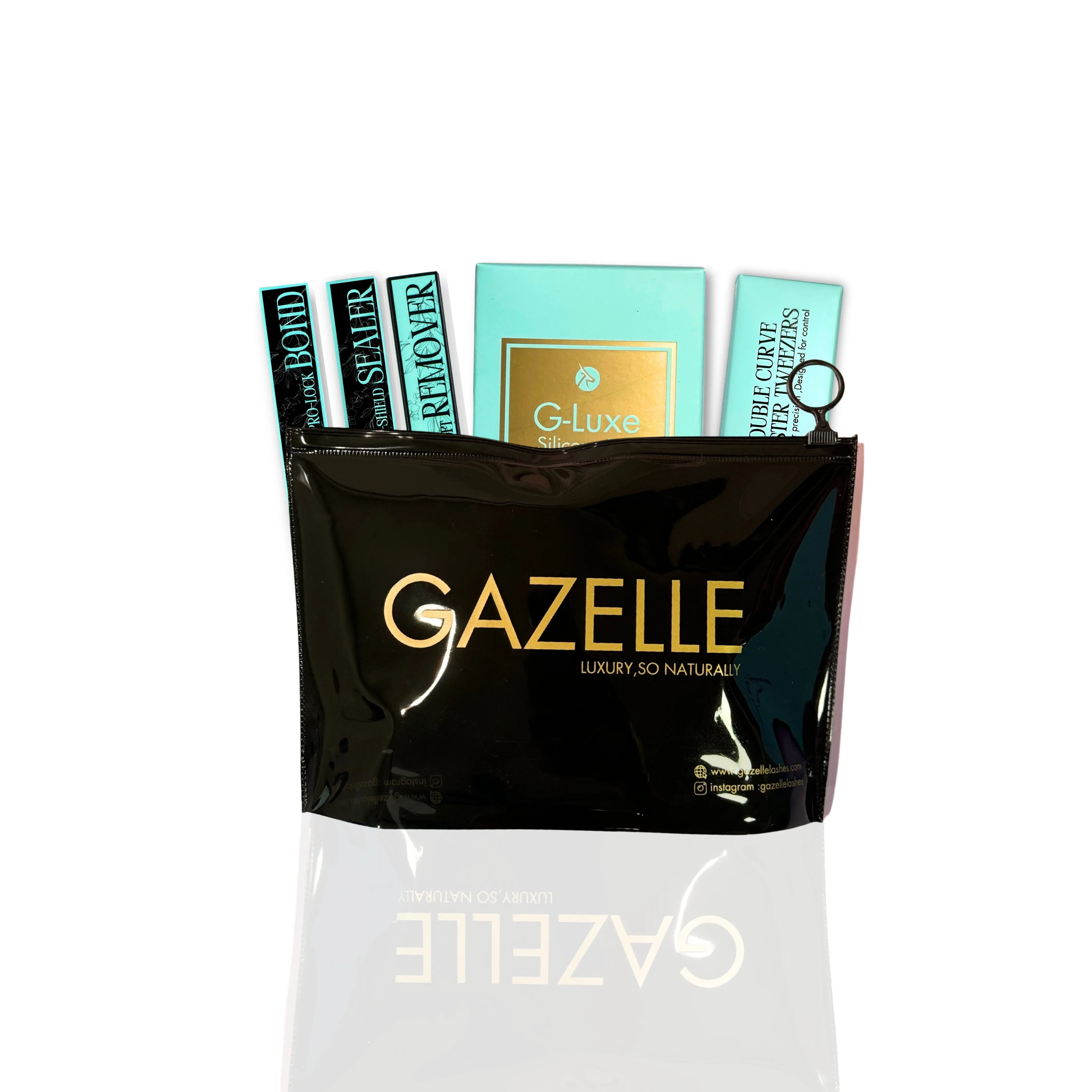 Gazelle Precision Pro Plus Eyelash Extension Kit - Professional Tools for Flawless Application & Long Lasting Results - US Version